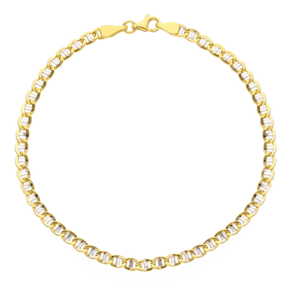 Bracciale Uomo Oro Giallo e Bianco 18kt