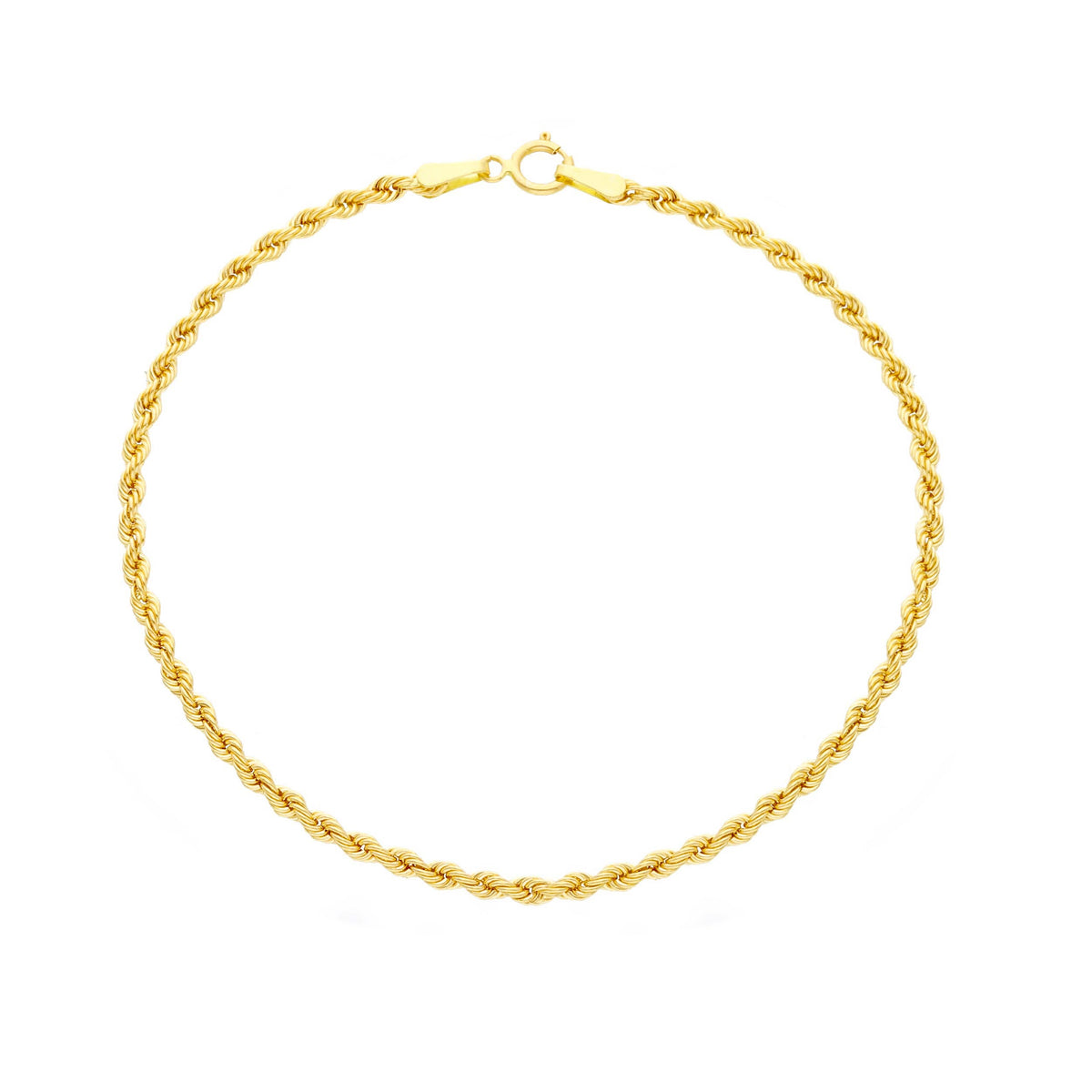 Bracciale Corda Oro Giallo 18kt Ø 2,10 MM