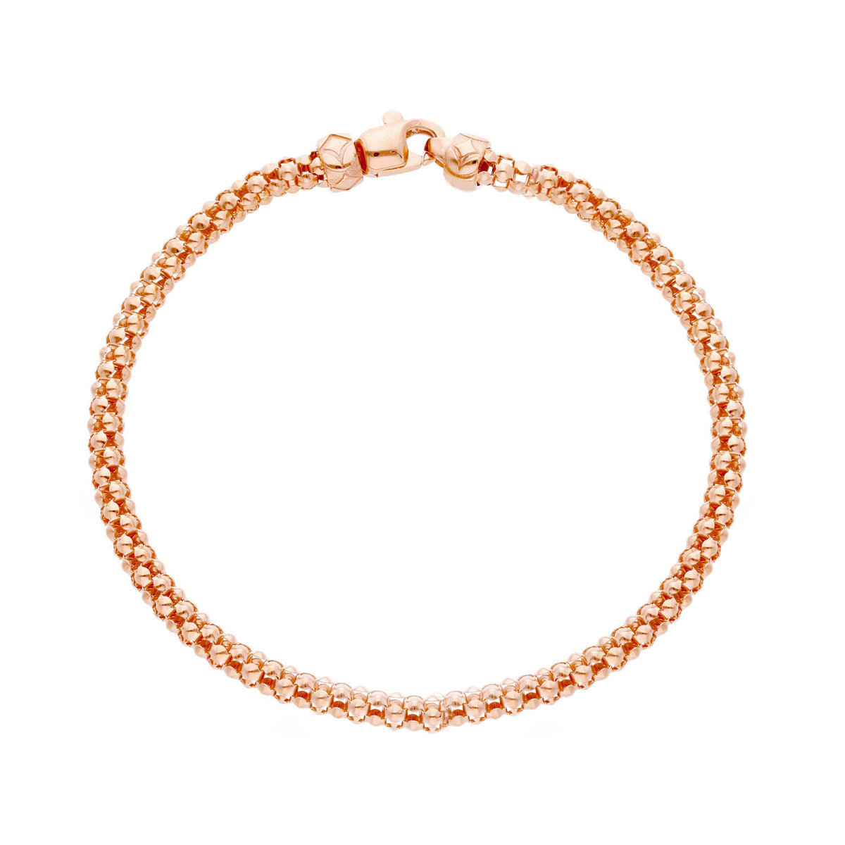 Bracciale Maglia Diamante Oro Rosa 18kt