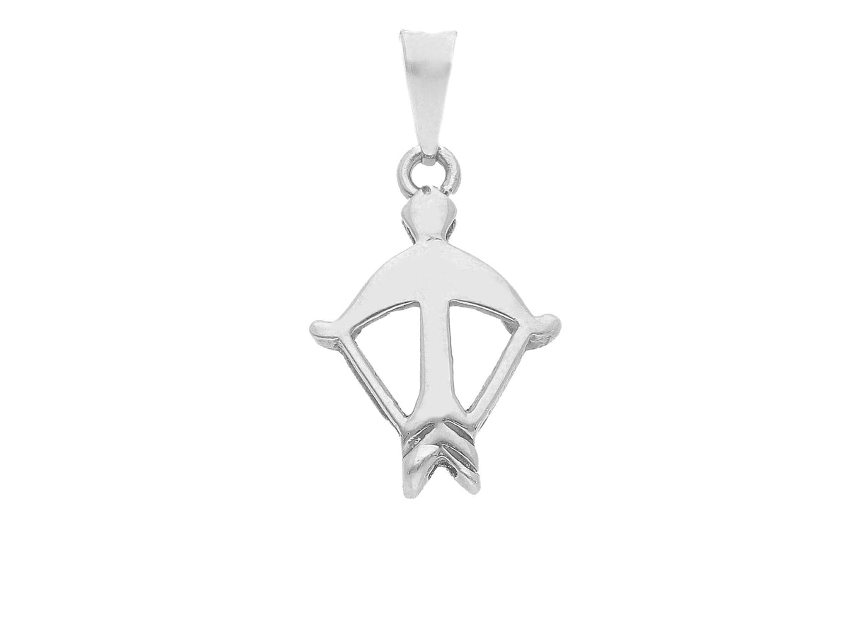 Zodiac Sign Pendant Silhouette in 18kt White Gold Sagittarius