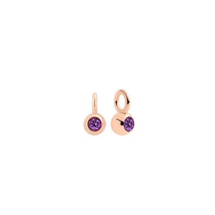 Dodo Charm Bubbles Rose Gold and Amethyst