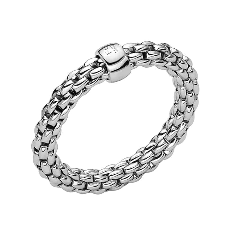 Fope Anello FLEX IT Essential Oro Bianco AN04