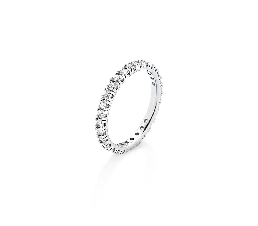 Poetry Eternity Ring Saturn White Gold Diamonds 0.30 ct