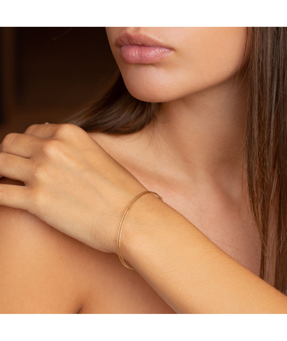 MagicWire Angel Bracelet 3 Rounds Yellow Gold 19-B3F-G-01