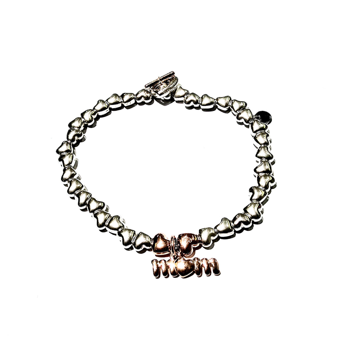 Dodo Bracciale Cuoricini Con Due Cuori Oro Rosa e MOM