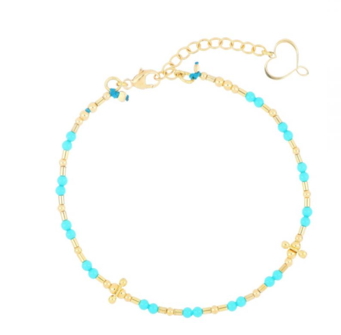 Maman et Sophie Mia Africa Turquoise Bracelet With Elements