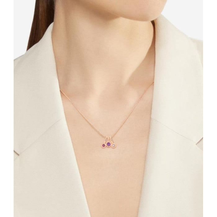 Dodo Charm Bubbles Rose Gold and White Diamond