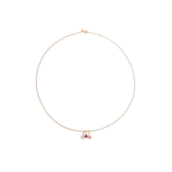 Dodo Charm Bubbles Rose Gold and White Diamond