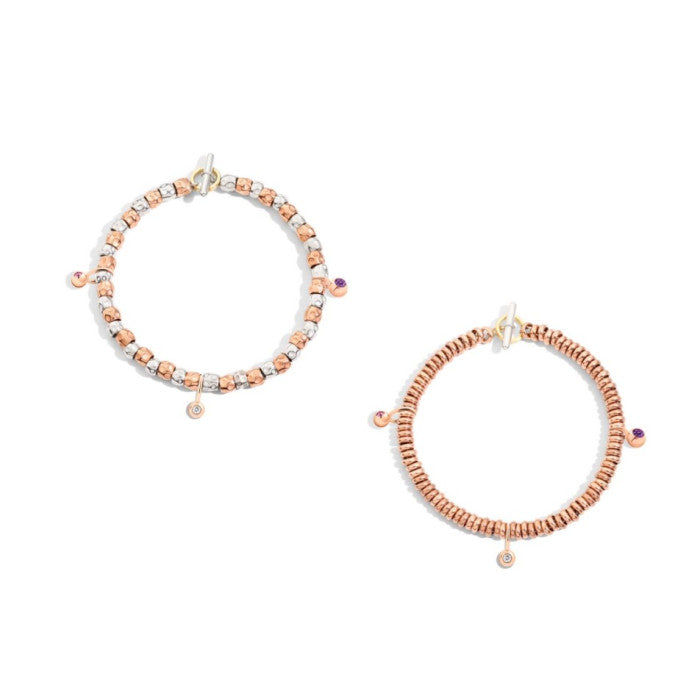 Dodo Charm Bubbles Rose Gold and White Diamond