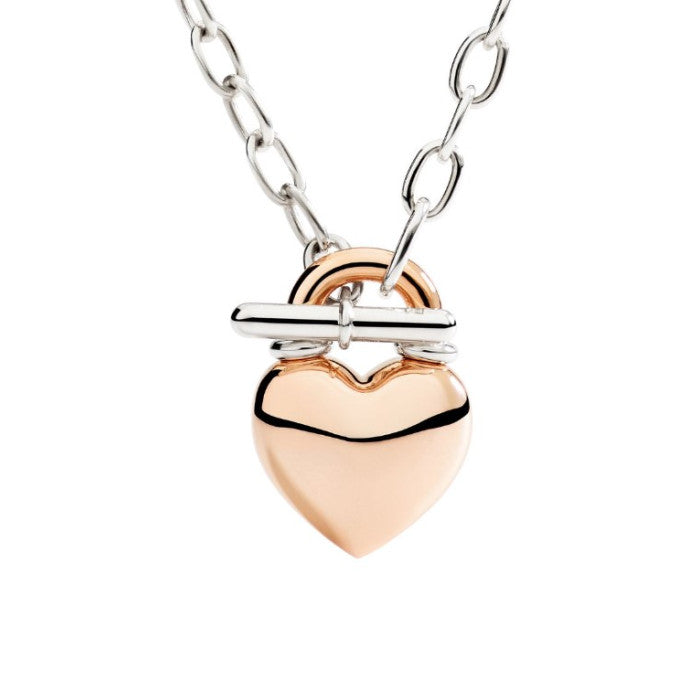 Dodo Collana cuore Oro Rosa & Argento