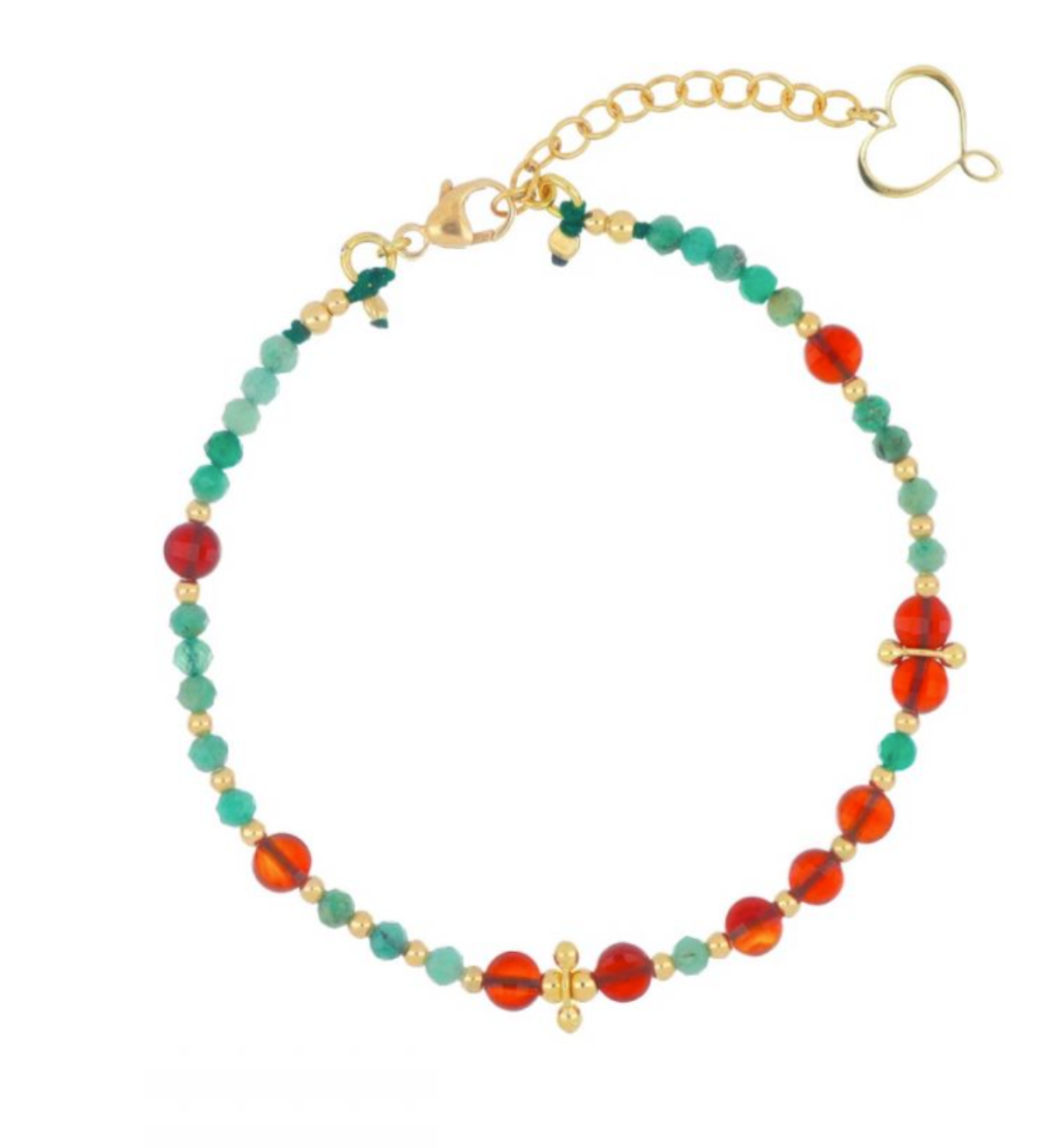 Maman et Sophie Mia Africa Emerald and Carnelian Bracelet