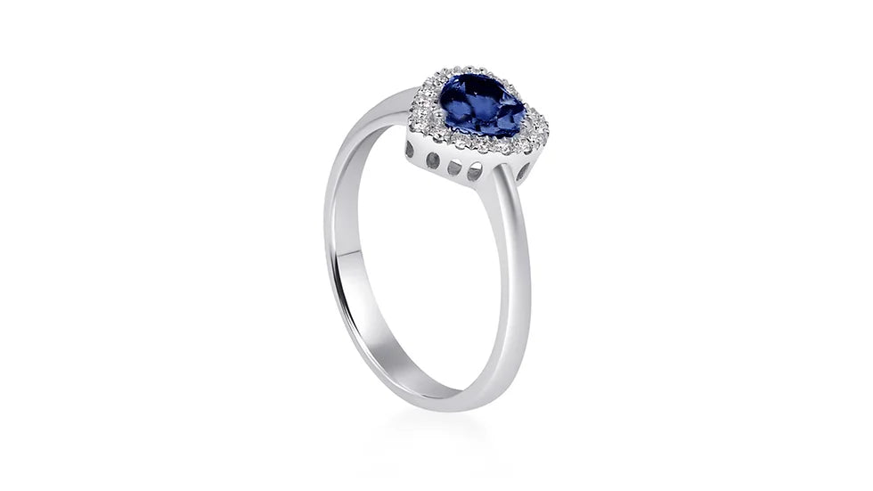 Freelight Ring in White Gold and Heart-Cut Sapphire