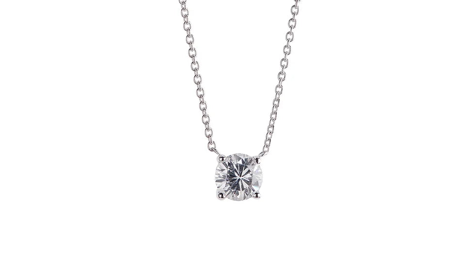 Freelight Girocollo Punto Luce in Oro Bianco e Diamante ct 0,50 E VVS21