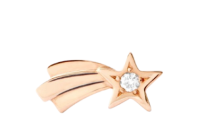 Dodo Orecchino Stud Destro Stella Cometa Oro rosa & diamante