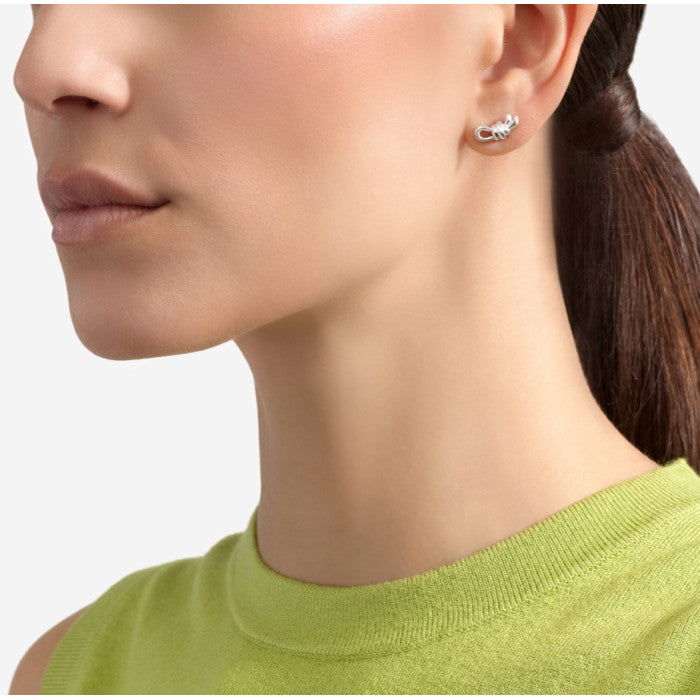 Dodo Single Left Knot Stud Earring in 925 Silver