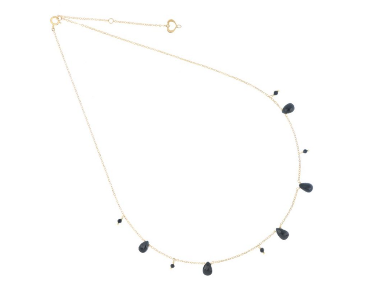 Maman et Sophie Girocollo Oro Gialllo 18kt Drops Nere GCDRP5SP