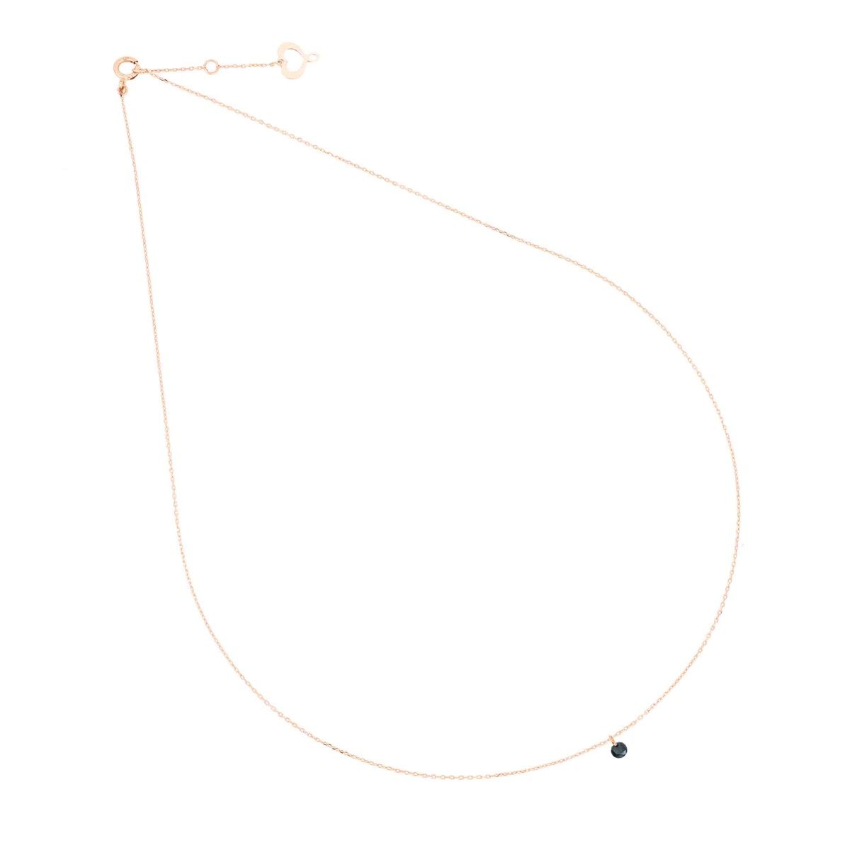 Maman et Sophie Girocollo oro rosa 18kt con diamante nudo nero ct.0.05 GCNUD05N