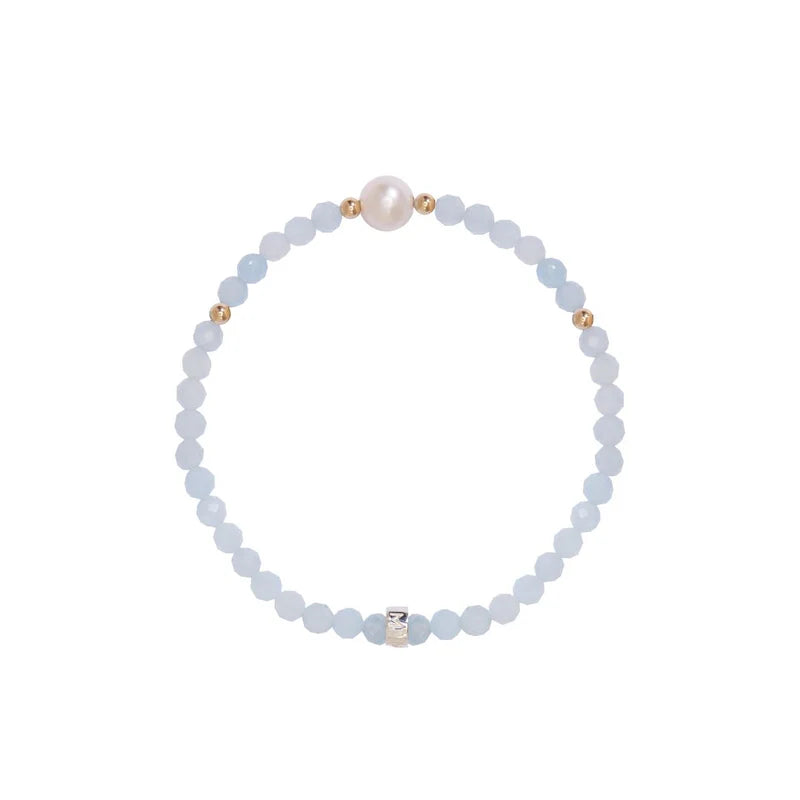 Mimi Bracciale Acquamarina e Perle