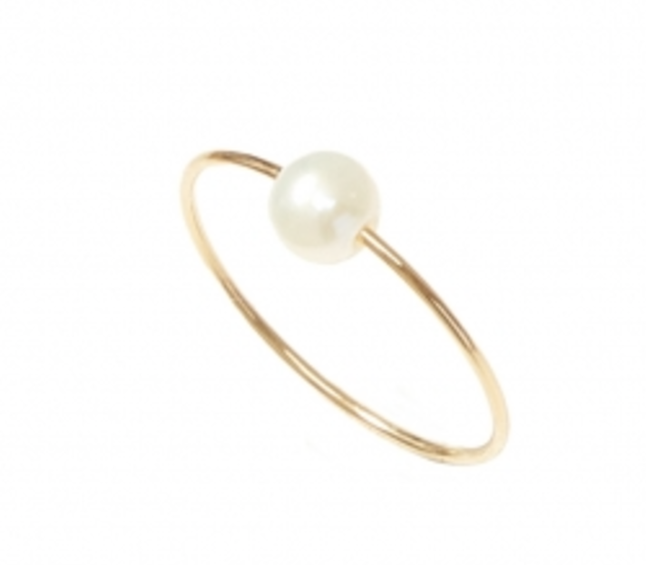 Mimi Anello Anello in oro giallo 18k con perla freshwater