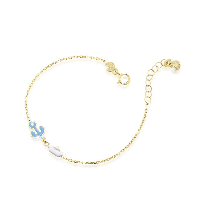 LeBebè TOYS Yellow Gold Bracelet with Ribbon and Bow PMG144