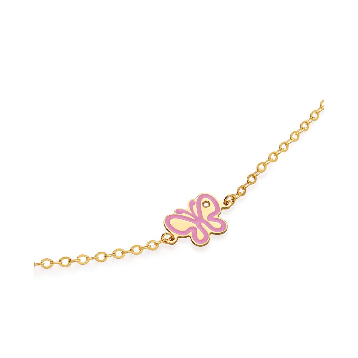 LeBebè TOYS Yellow Gold Bracelet with Ribbon and Bow PMG144