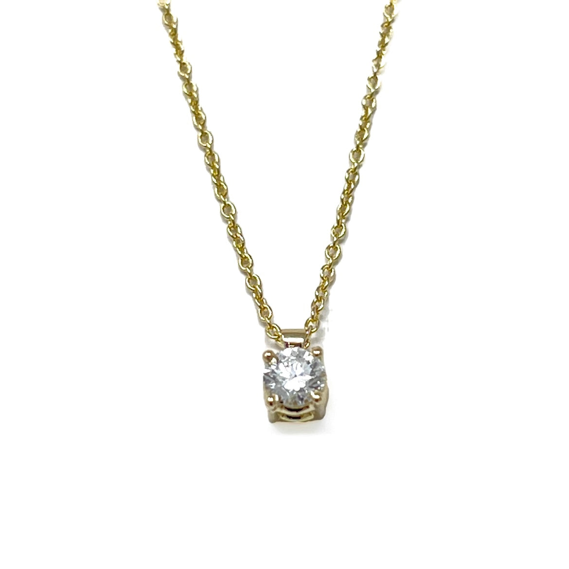 Girocollo Punto Luce Oro Giallo ct 0,11 D VVS2