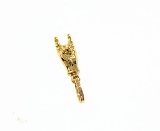 Hand with Horns Pendant in 18kt Yellow Gold