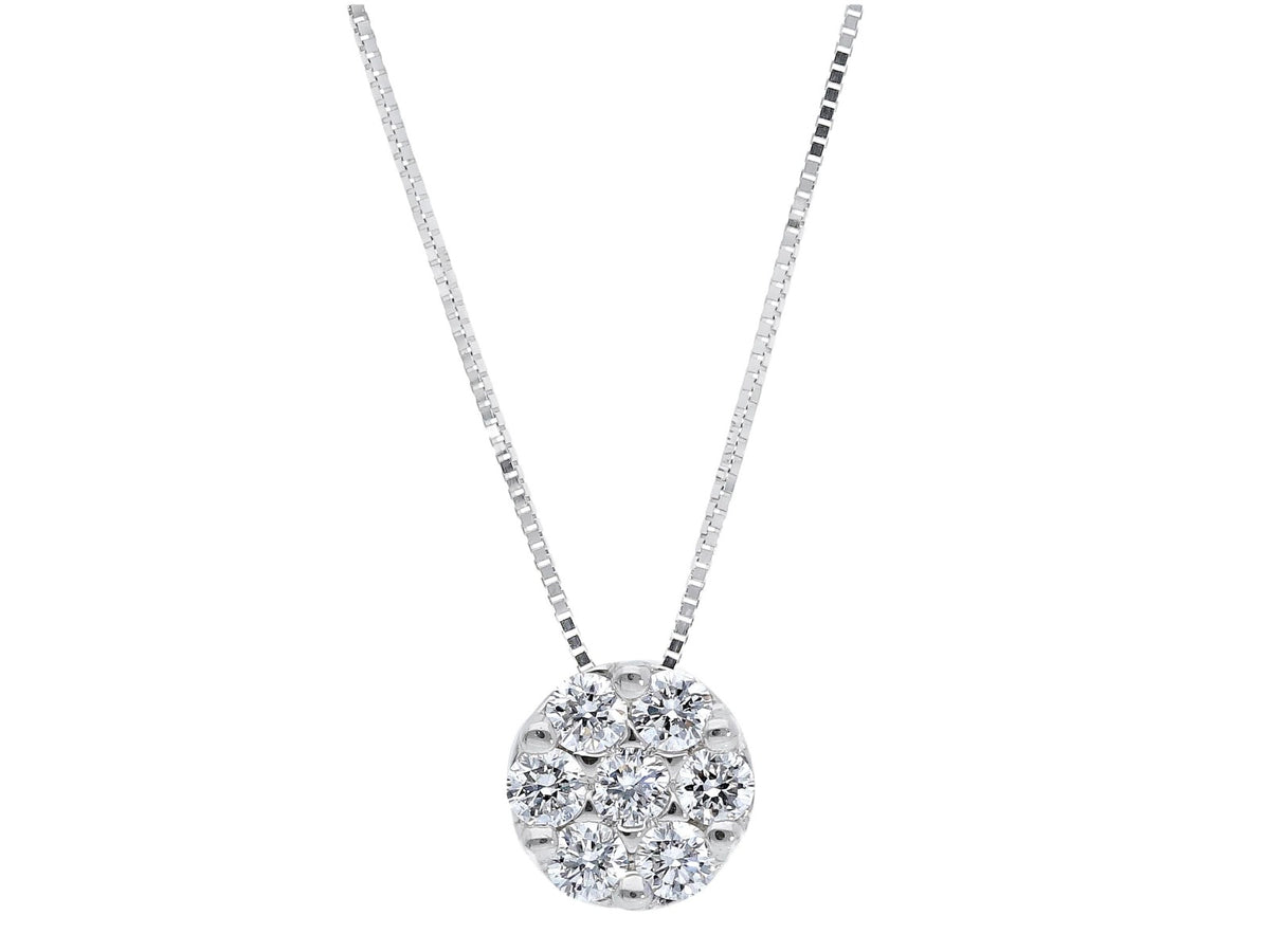 Girocollo punto luce con diamanti ct 0,32 G VS