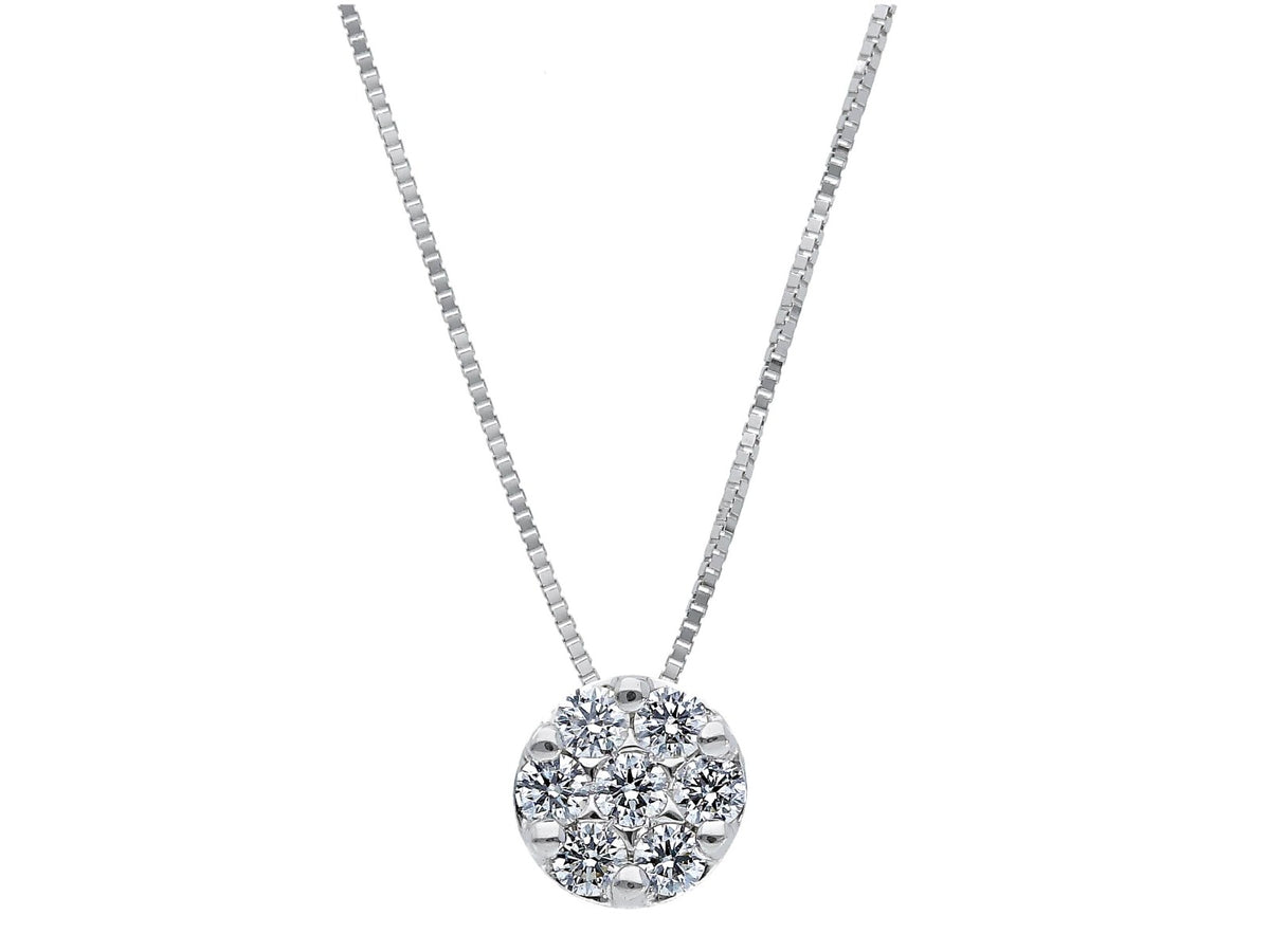 Girocollo punto luce con diamanti ct 0,22 G VS