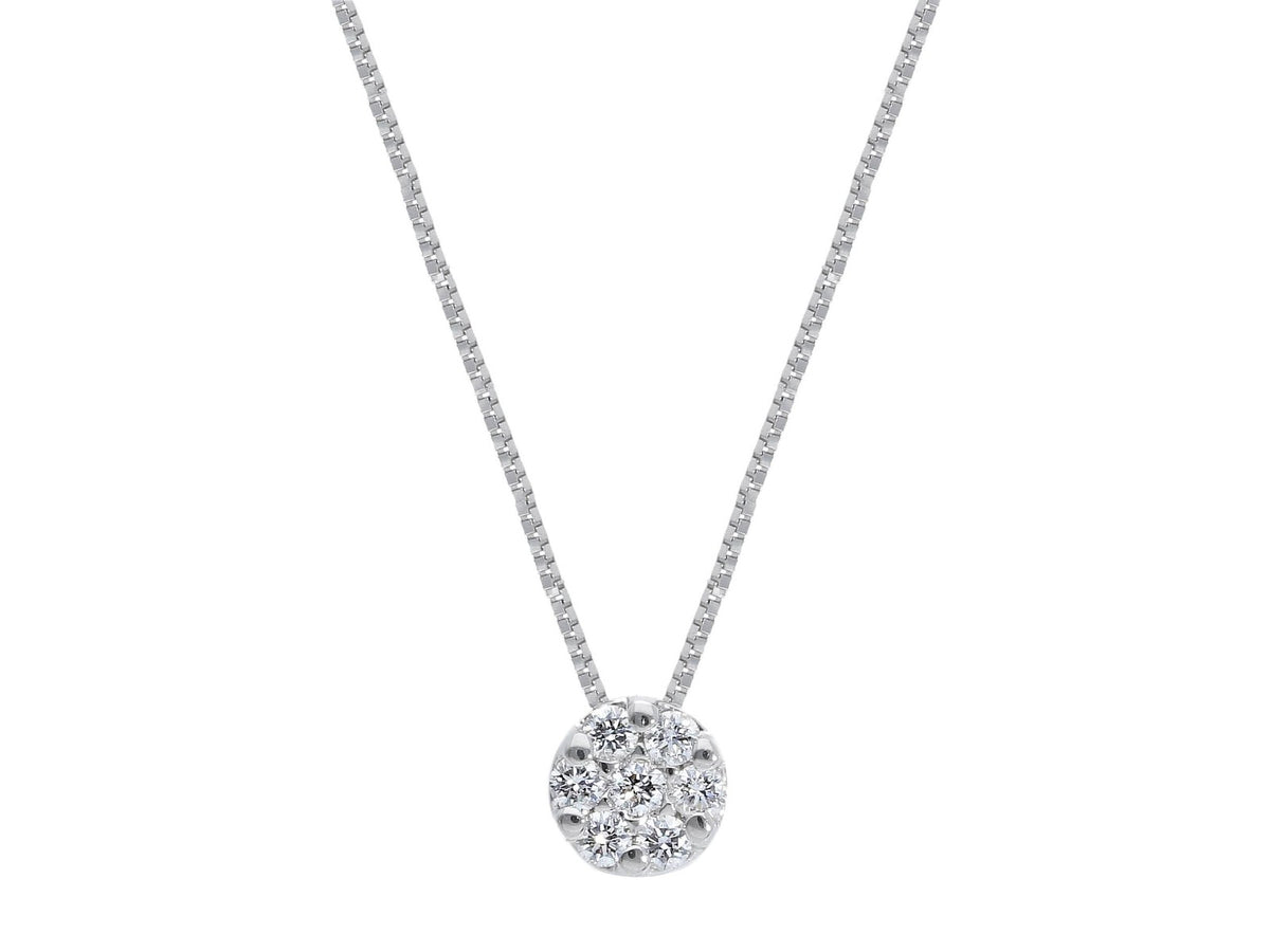 Girocollo punto luce con diamanti ct 0,10 G VS