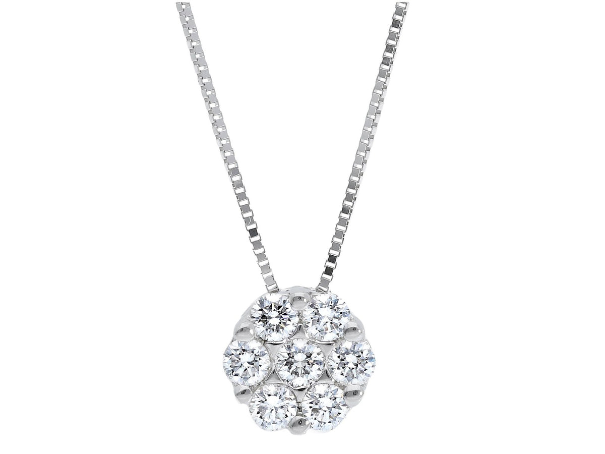 Light point necklace with diamonds 0.62 ct G VS