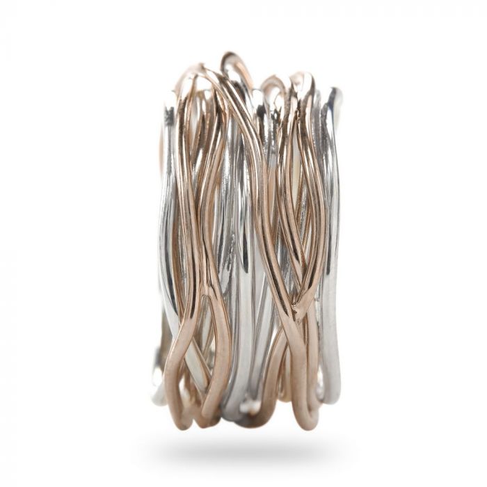 FILODELLAVITA CLASSIC, 13 FILI IN ORO ROSA 9KT E ARGENTO 925