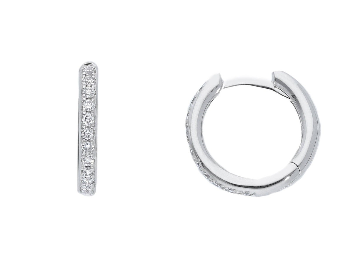 Diamond hoop earrings 0.18 ct G