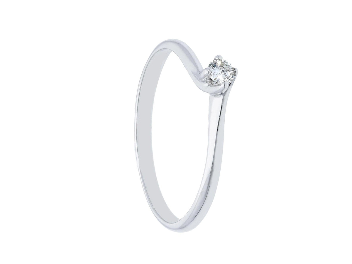 Solitaire ring 0.09 ct G SI