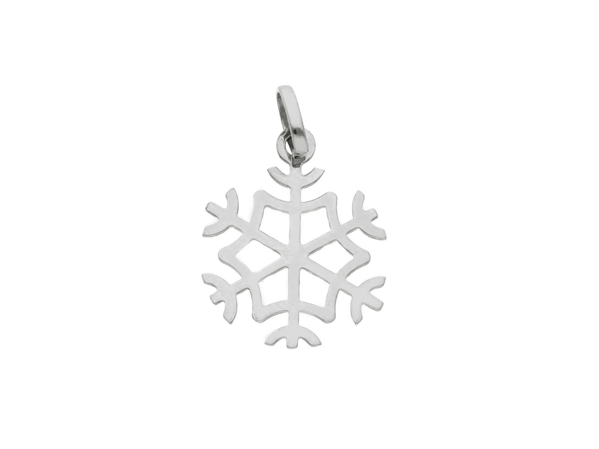 Snowflake Pendant in 18kt White Gold
