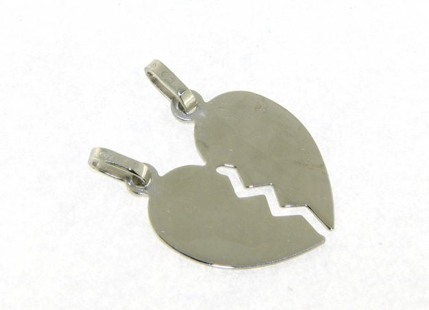 Maiocchi Silver Splitting Heart Pendant Silver