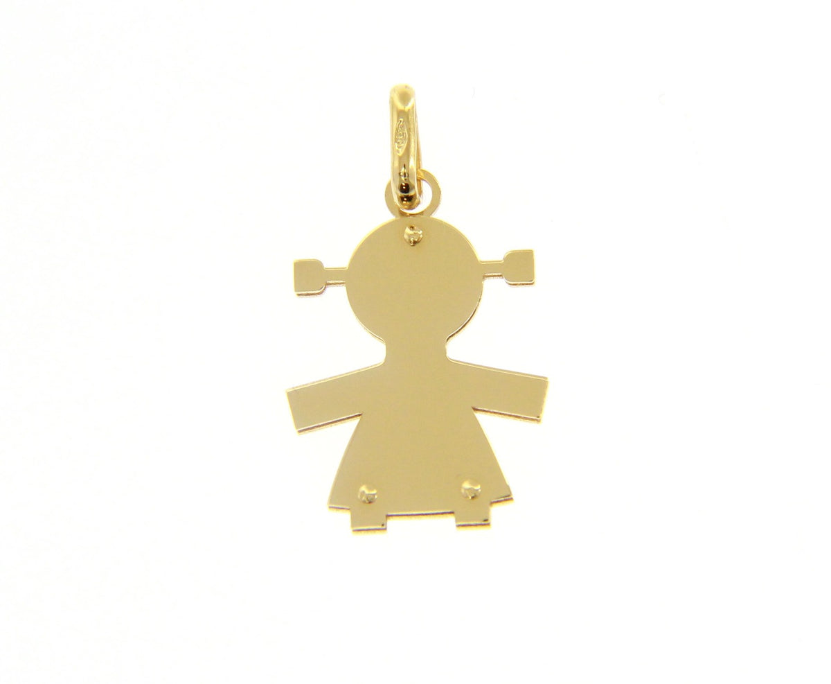 Baby Girl Pendant in 18kt Yellow Gold
