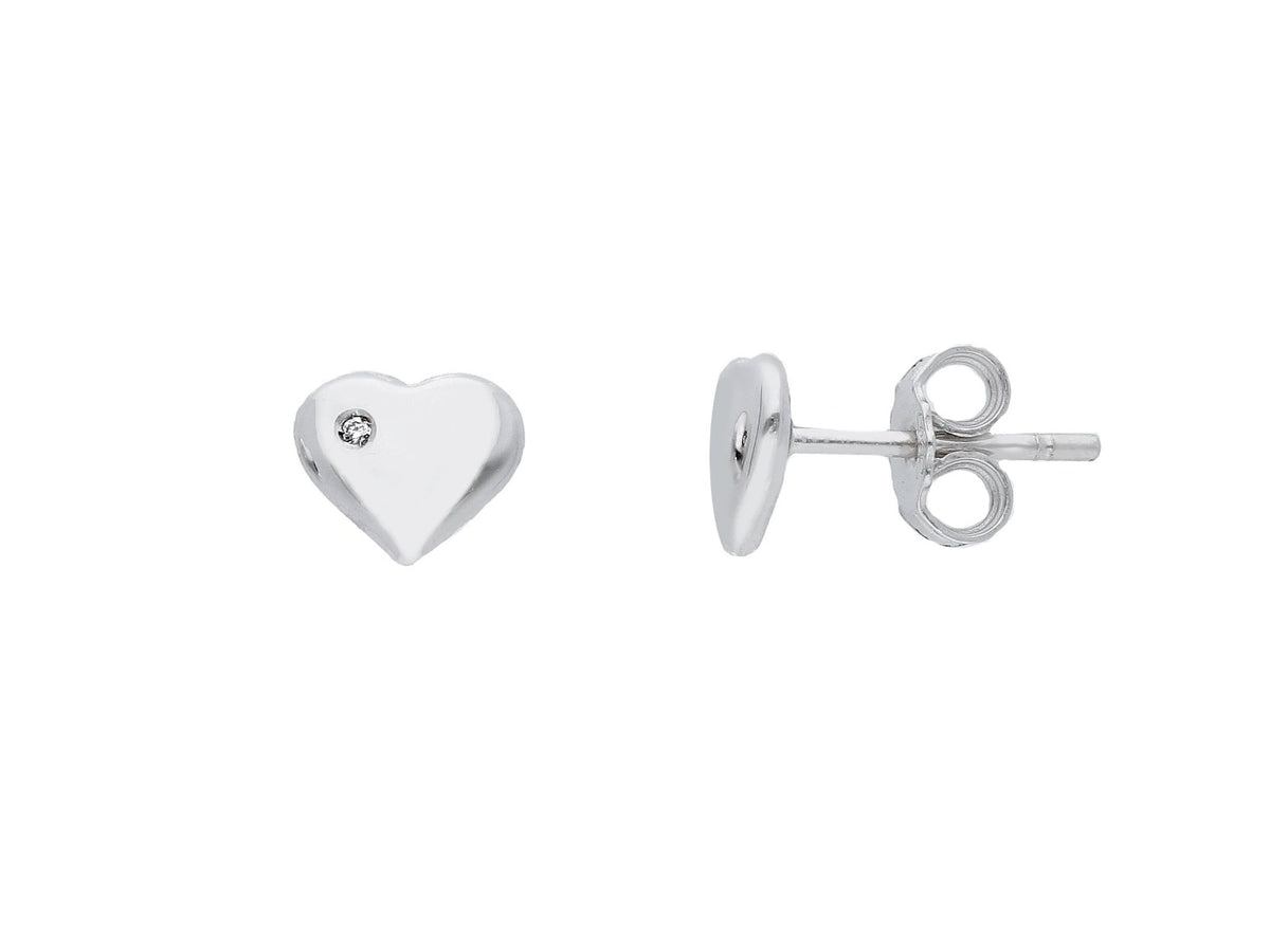 Orecchini Cuore con diamanti ct 0,01 G