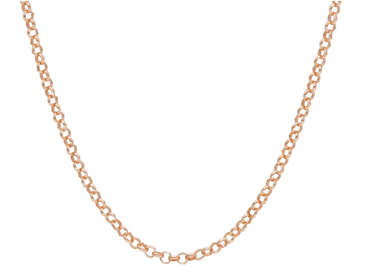 Maiocchi Silver Rolò Chain in Pink Silver 40 cm