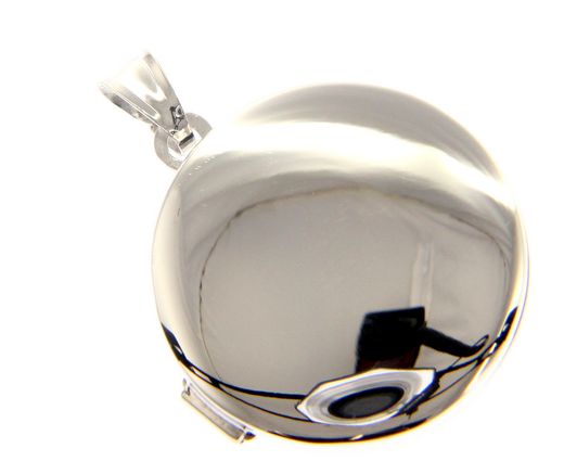 Maiocchi Silver Round Pendant Photo Frame Silver