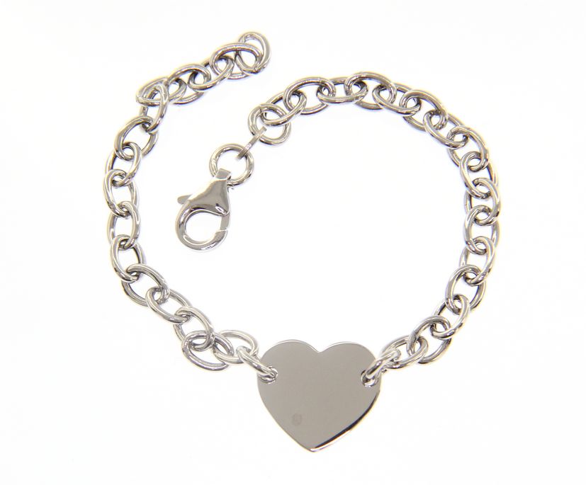 Maiocchi Silver Bracelet with Silver Heart