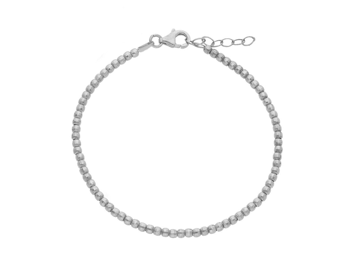 Maiocchi Silver Mini Silver Faceted Boule Bracelet
