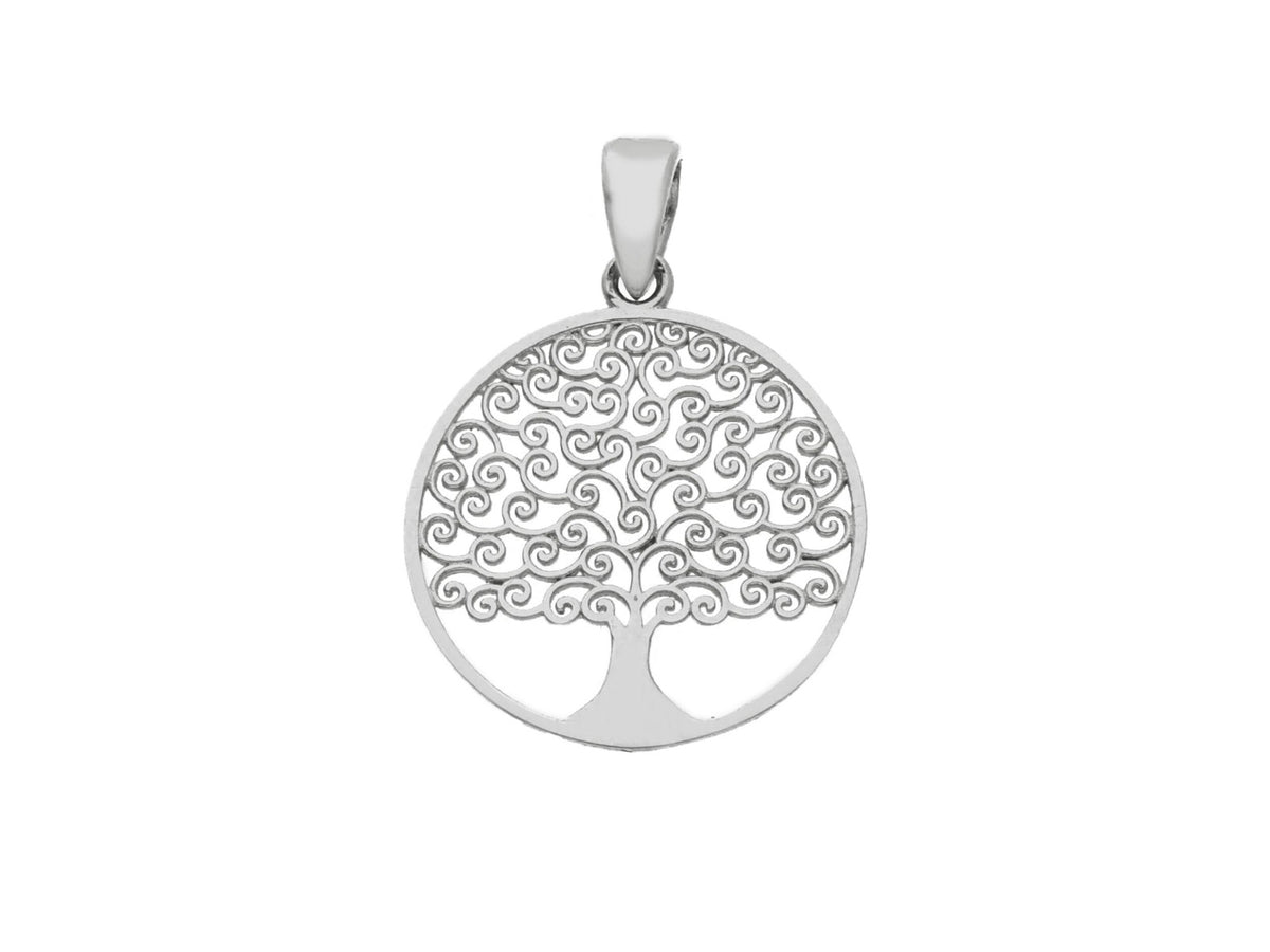 Tree of Life Pendant in 18kt White Gold
