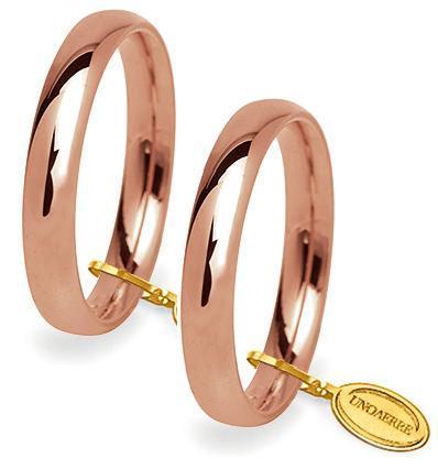 Fedi Nuziali Comode mm.4 Oro Rosa