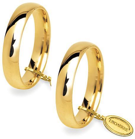 Fedi Nuziali Comode mm. 5 Oro Giallo