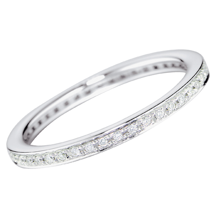 Bliss Bi Verette Ring in White Gold and Diamonds