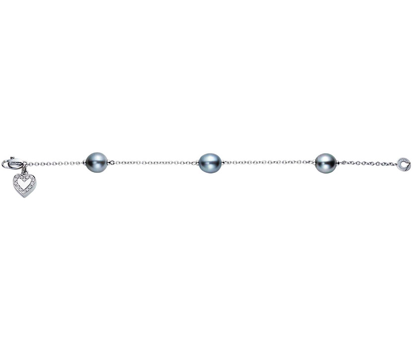 Salvini Estro Bracelet in White Gold, Tahitian Pearl and Diamonds