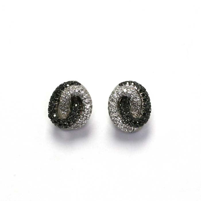 Salvini Armonia Earrings with White and Black Diamonds