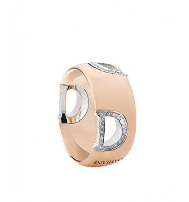 Damiani D.Icon Ring in Pink and White Gold and Diamonds