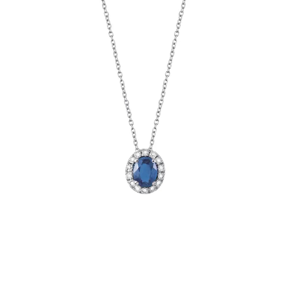 Salvini Dora Necklace White Gold Diamonds and Sapphire